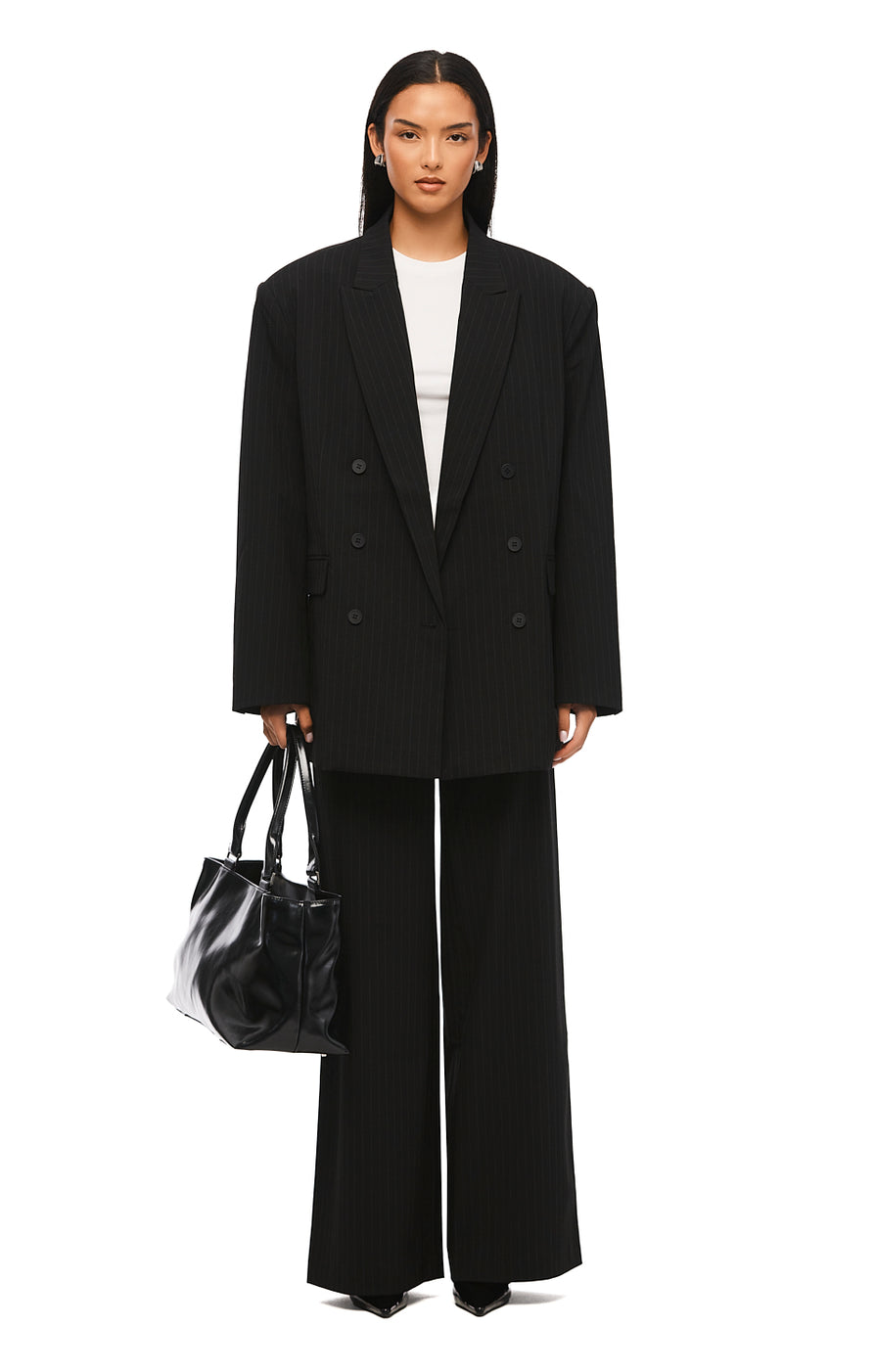 THE ROMAN PINSTRIPE BLAZER | MODEL