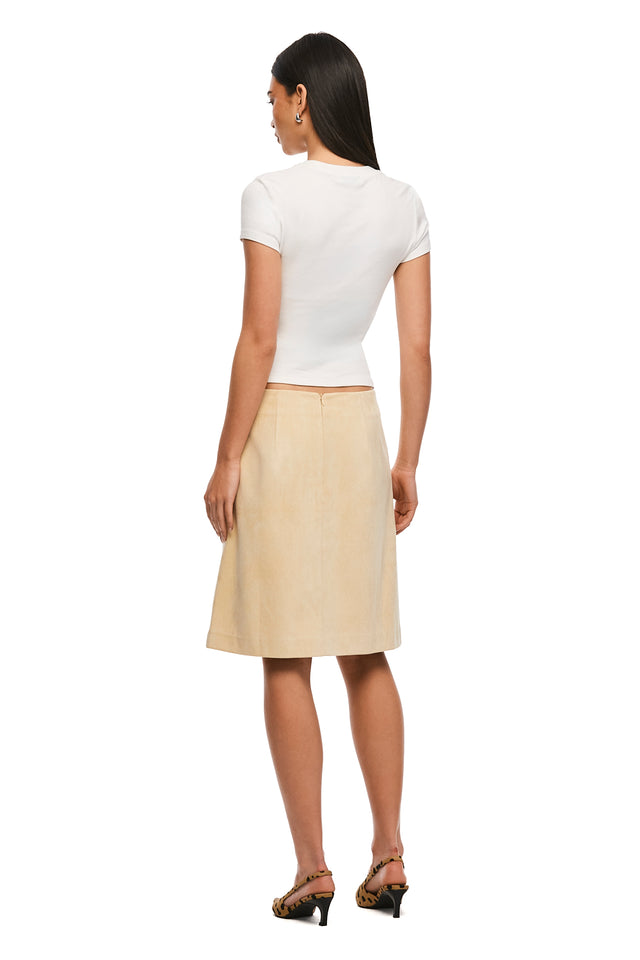 THE NICOLE BEIGE MIDI SKIRT 