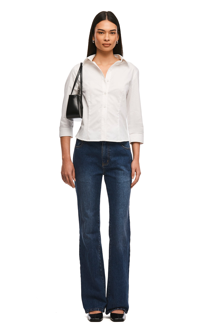 THE CECE WHITE SHIRT | model