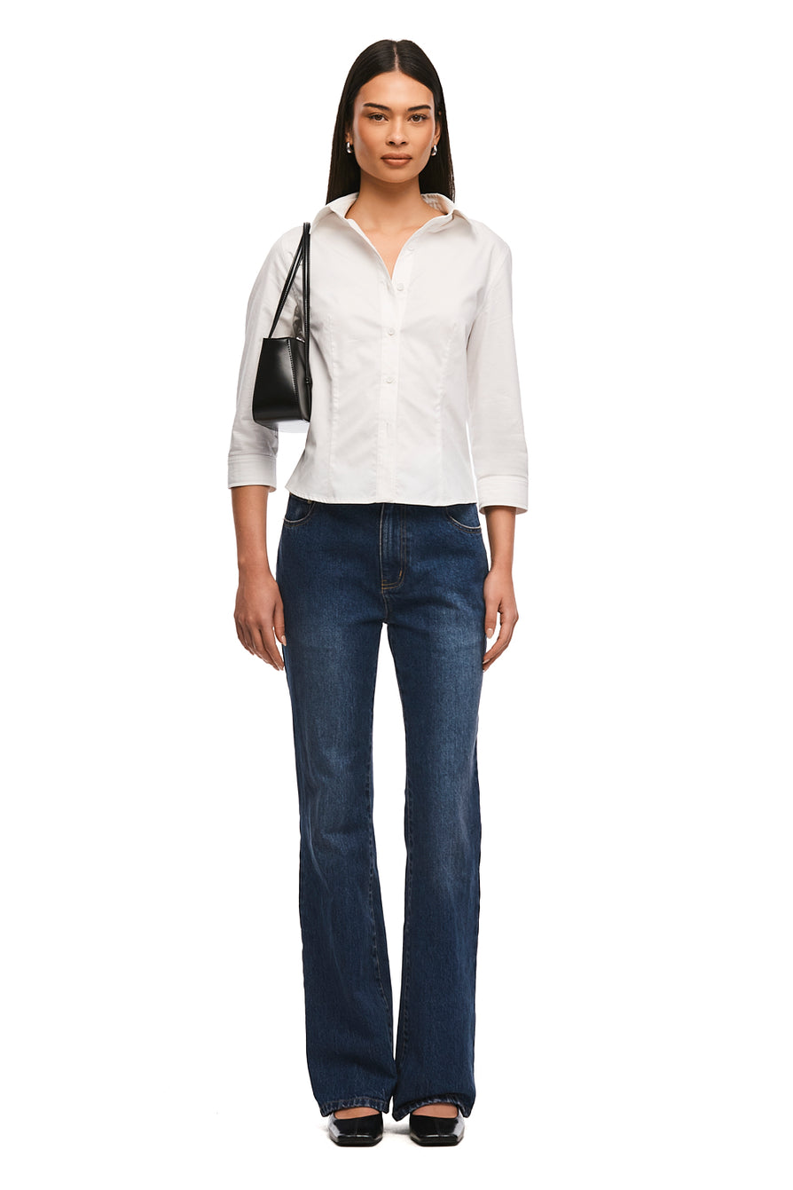 THE CECE WHITE SHIRT | model