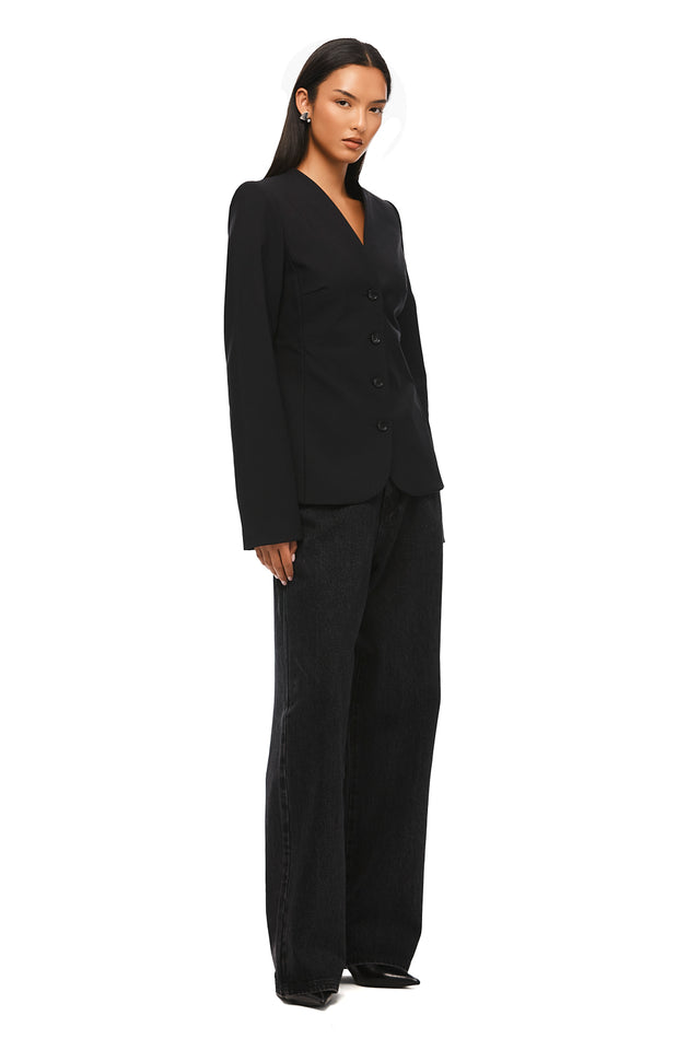THE CELINE COLLARLESS BLAZER 