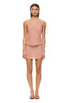 THE DAISY RED SPOT MINI SKIRT | MODEL