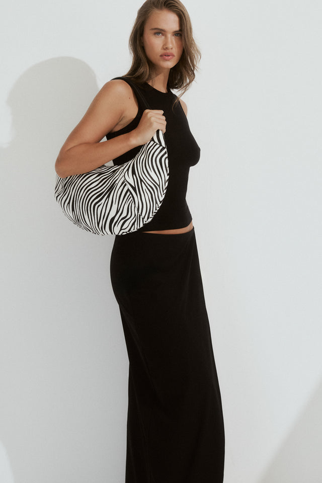 THE CASPAR BLACK MAXI SKIRT 