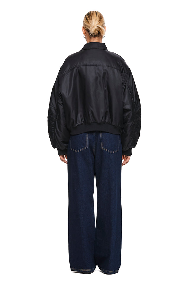 THE DAMON BLACK BOMBER JACKET 