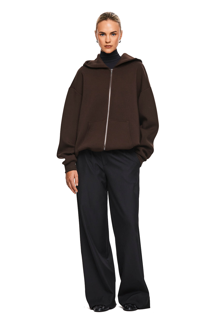 THE DARIA COFFEE HOODIE | MODEL