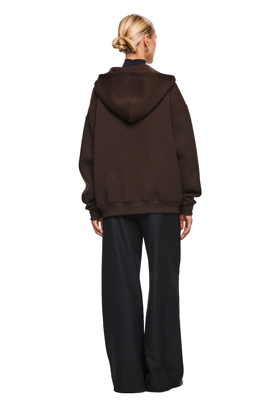 THE DARIA COFFEE HOODIE | MODEL