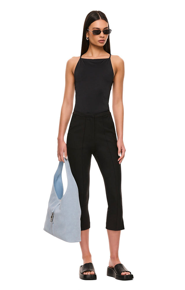 THE PIPER POWDER BLUE SUEDE BAG