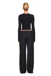 THE DOVE BLACK LONG-SLEEVE TOP | model