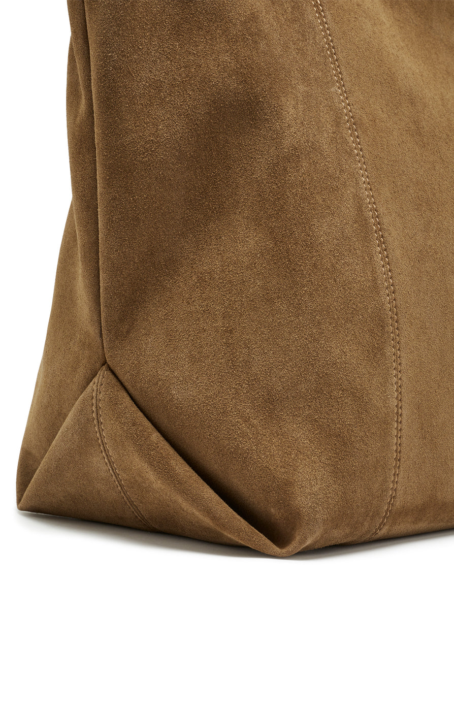 THE GINA MOCHA SUEDE BAG | GHOST