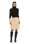 THE NICOLE BEIGE MIDI SKIRT | model