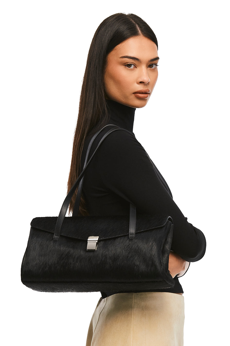 THE ABEL BLACK PONY HAIR BAG | mode