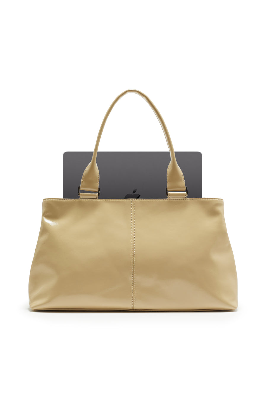 THE HUDDY BEIGE BAG | LAPTOP