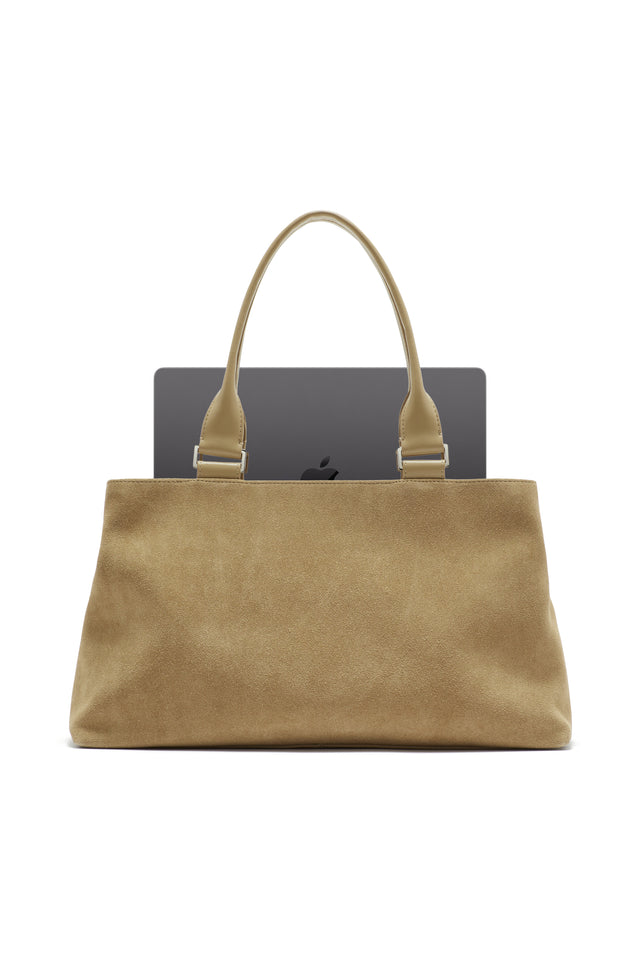 THE HUDDY BLONDE SUEDE BAG
