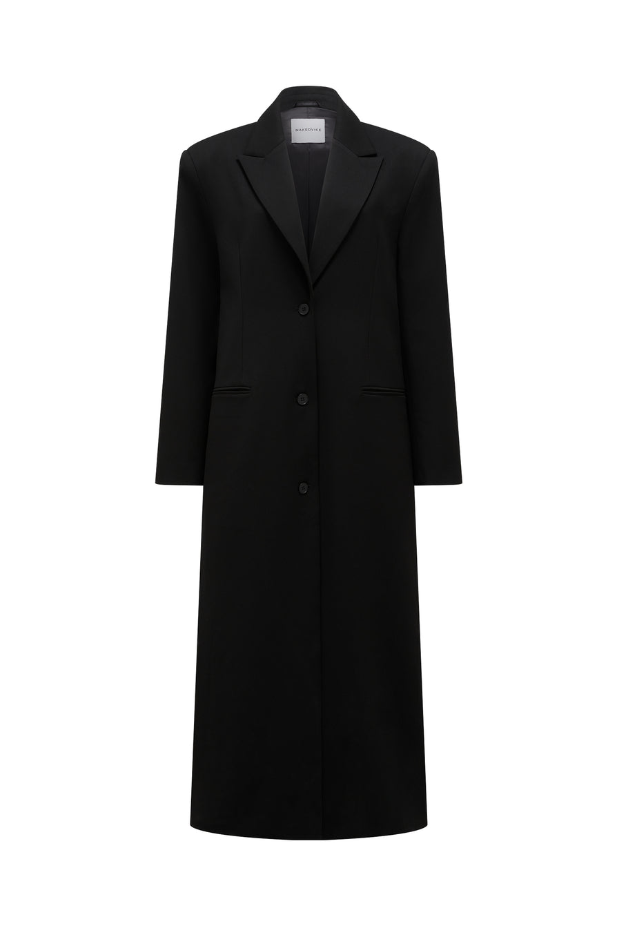 THE ISLA BLACK BLAZER COAT | ghost