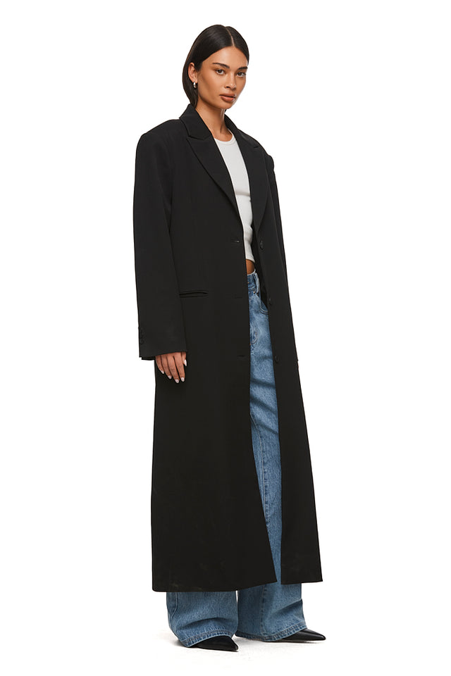 THE ISLA BLACK MAXI BLAZER 