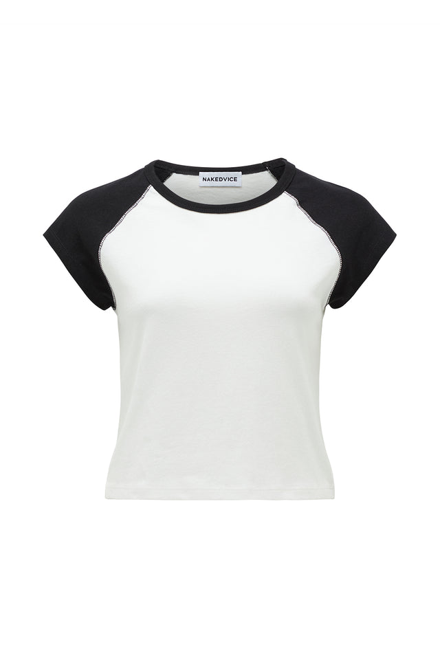 THE JASPER WHITE RAGLAN TEE 