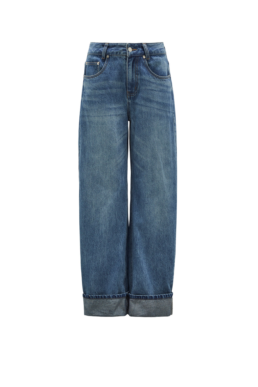 THE JENSEN TRUE BLUE CUFFED JEAN | ghost