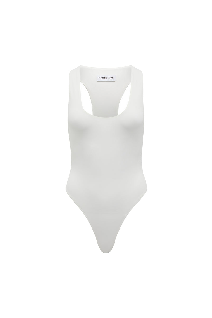 THE MARCELLE WHITE BODYSUIT | GHOST