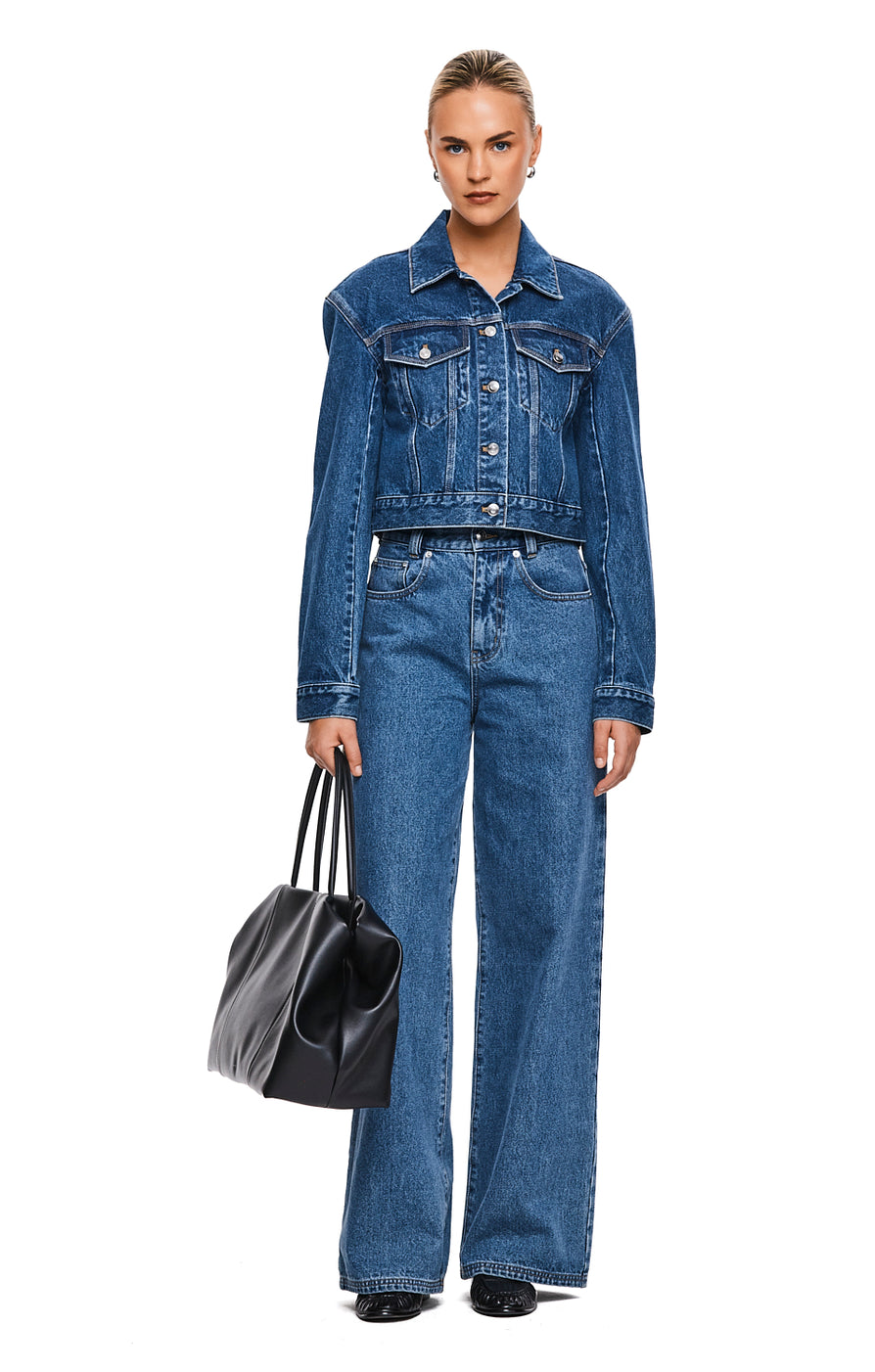 THE MAVERICK VINTAGE BLUE JACKET | MODEL