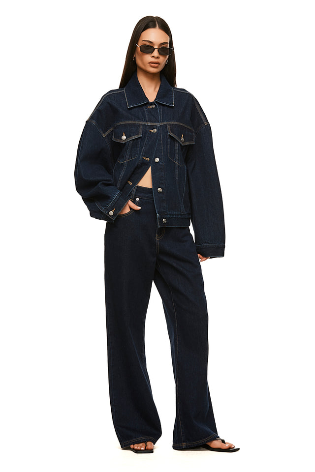 THE MAXWELL DARK INDIGO JACKET