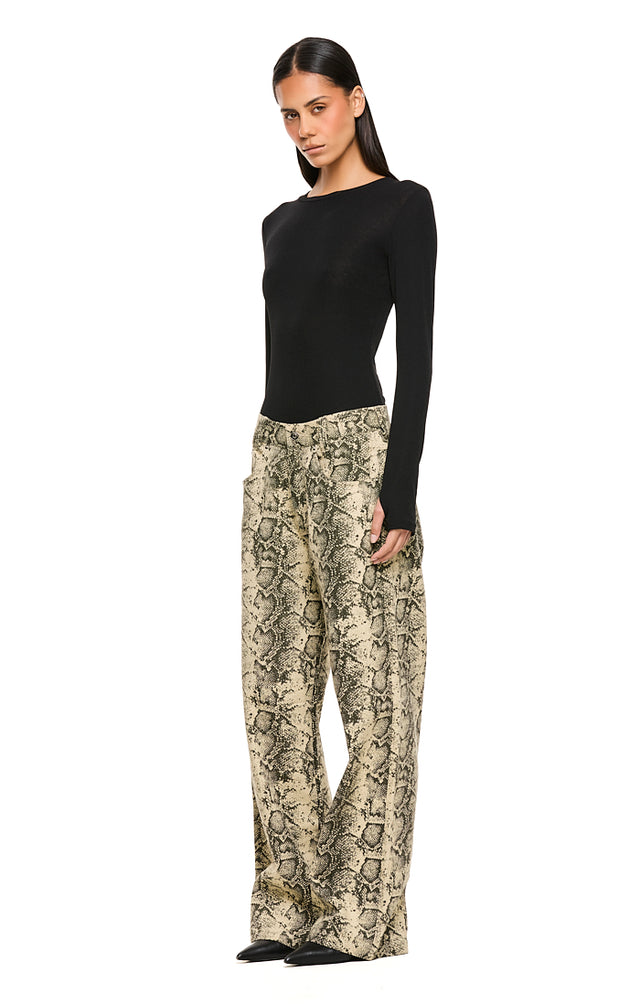 THE MAXWELL SNAKE PRINT JEAN