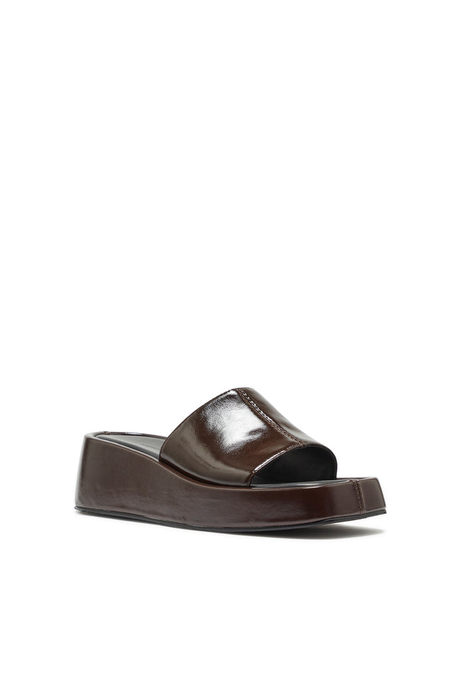 THE NATALIE DARK BROWN FLATFORM 