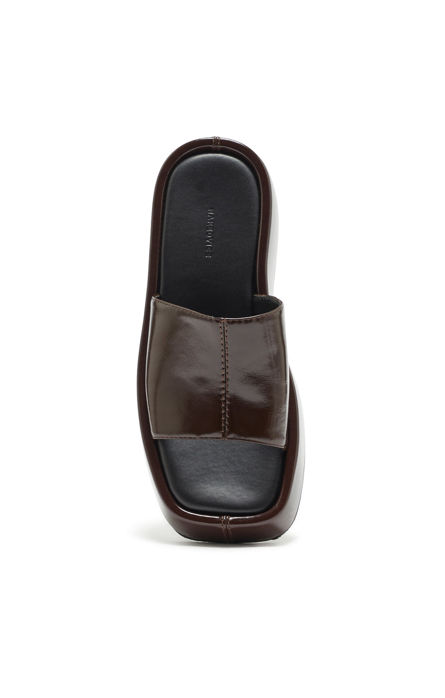 THE NATALIE DARK BROWN FLATFORM | GHOST