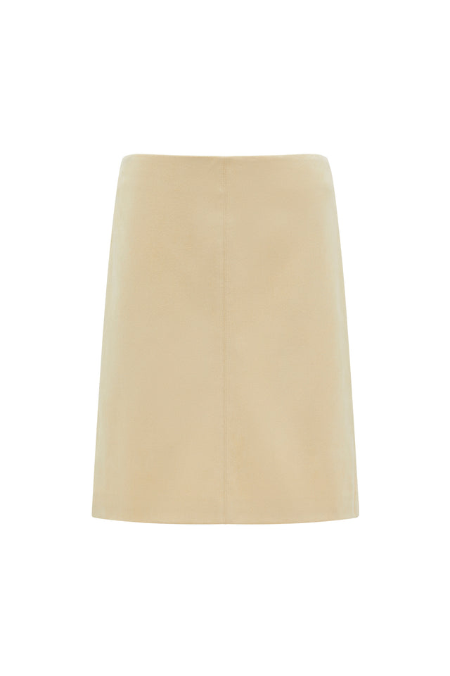 THE NICOLE BEIGE MIDI SKIRT 