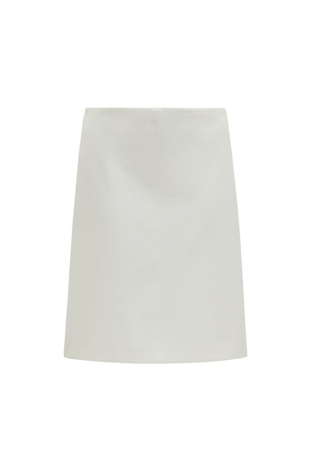 THE NICOLE WHITE MIDI SKIRT 