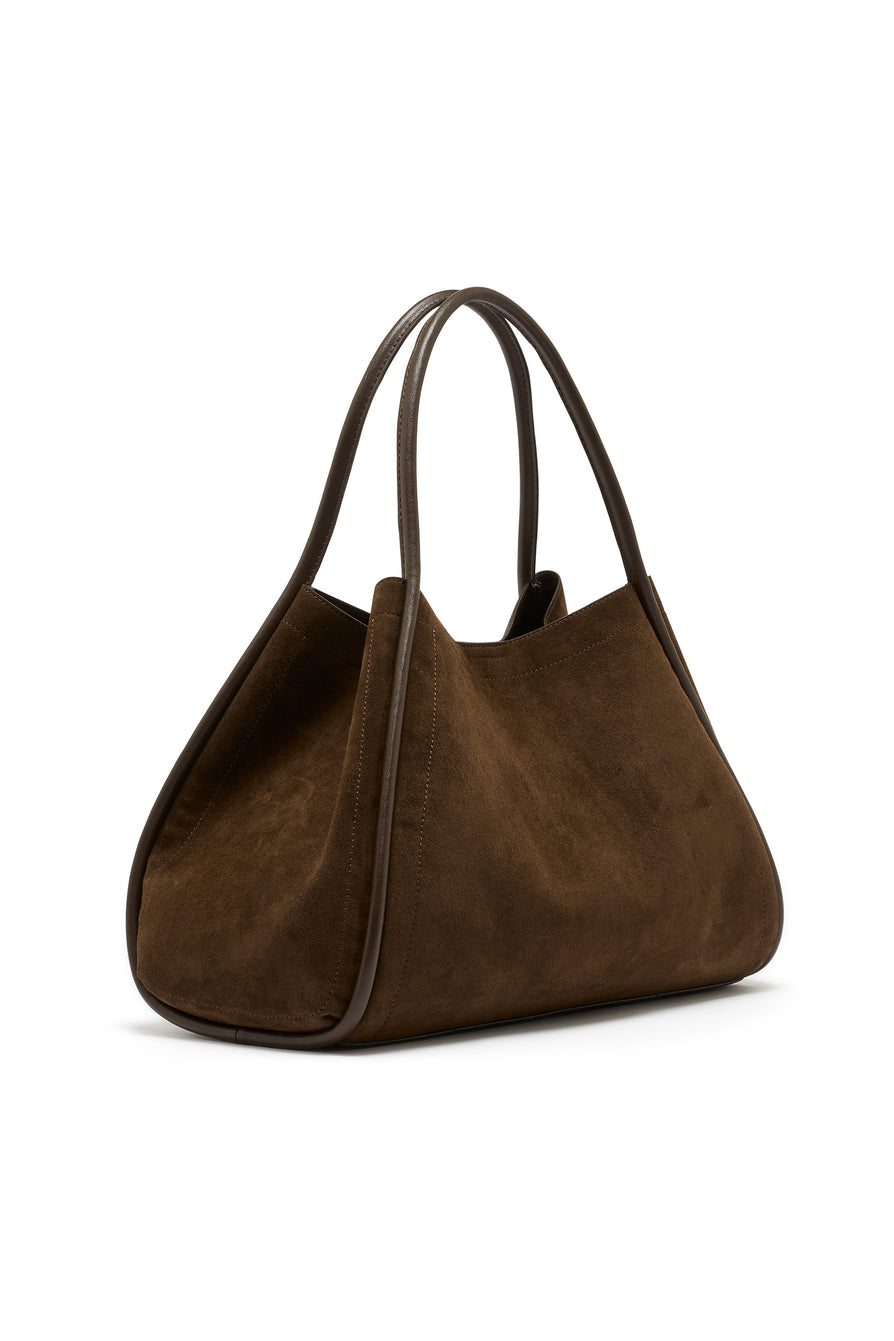 THE NYLA CHOC SUEDE BAG | GHOST