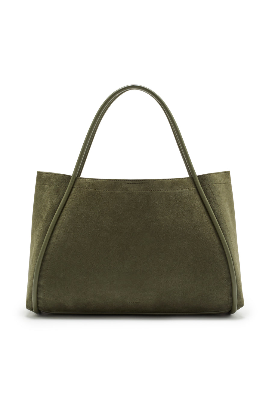 THE NYLA KHAKI SUEDE BAG | GHOST