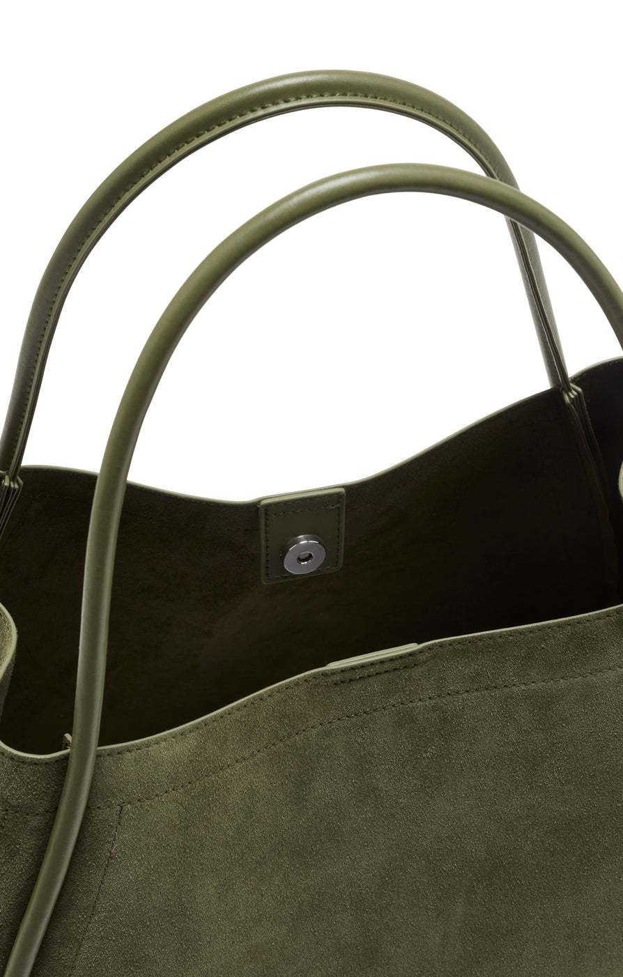 THE NYLA KHAKI SUEDE BAG | GHOST