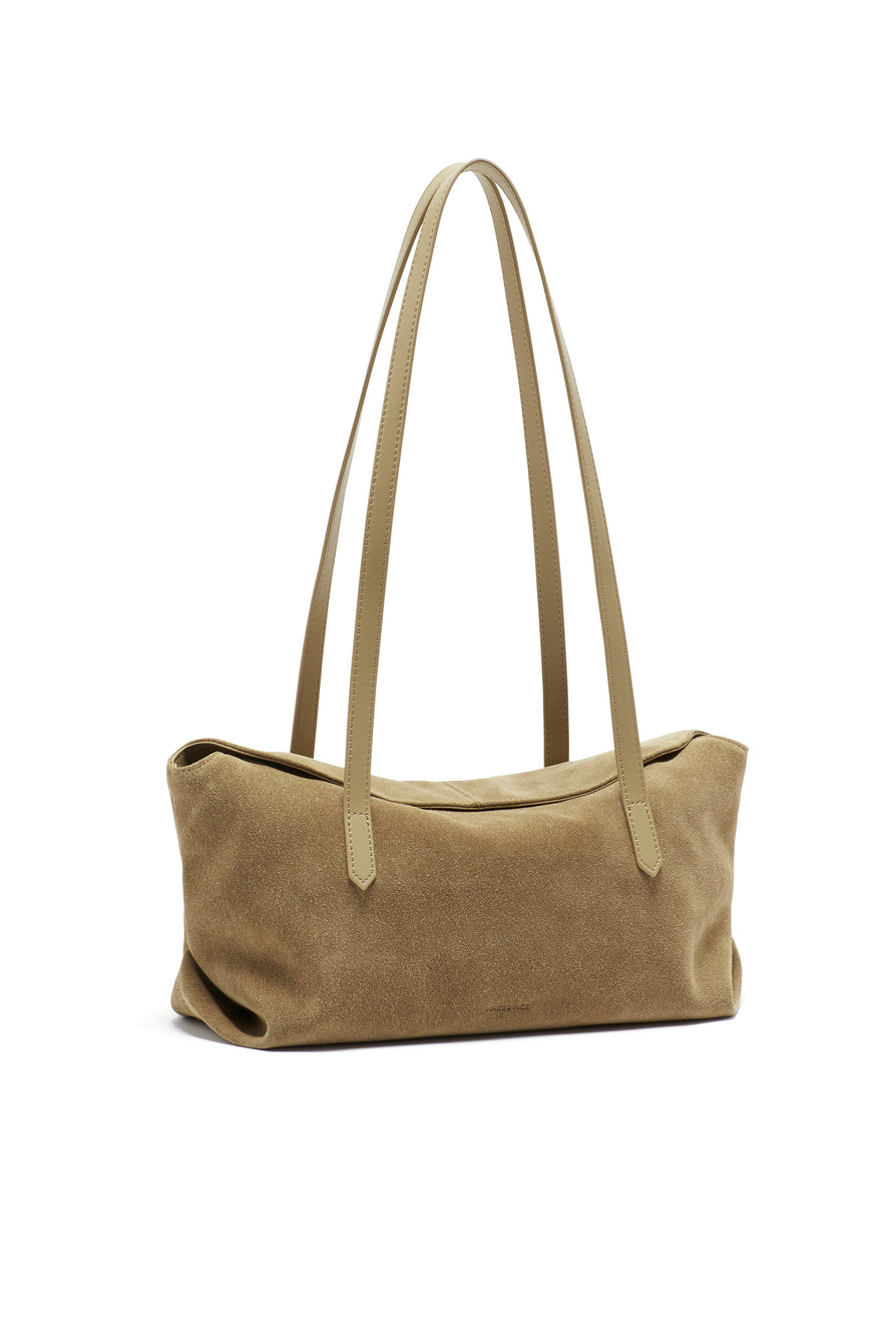 THE POPPY BLONDE SUEDE BAG | GHOST