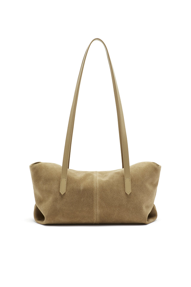 THE POPPY BLONDE SUEDE BAG 