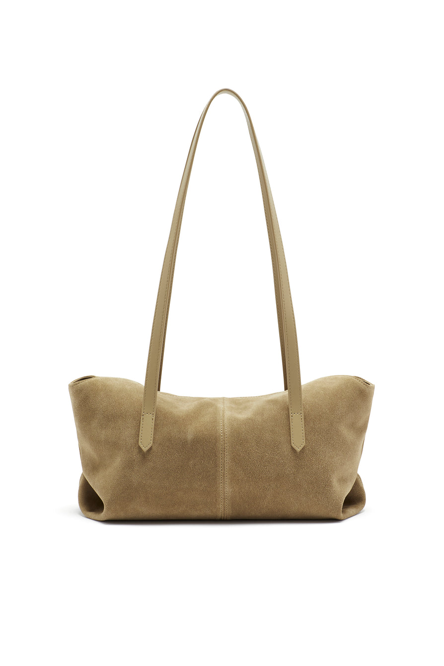 THE POPPY BLONDE SUEDE BAG | GHOST