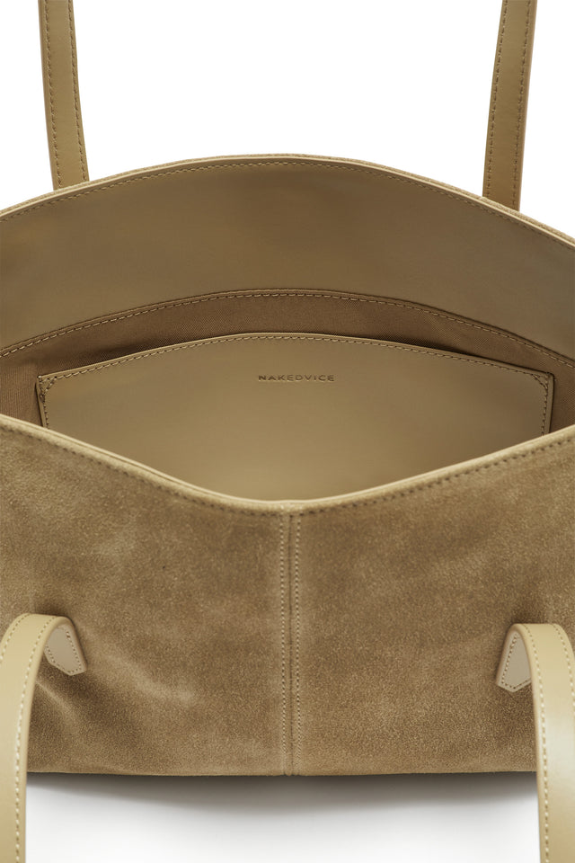 THE POPPY BLONDE SUEDE BAG 