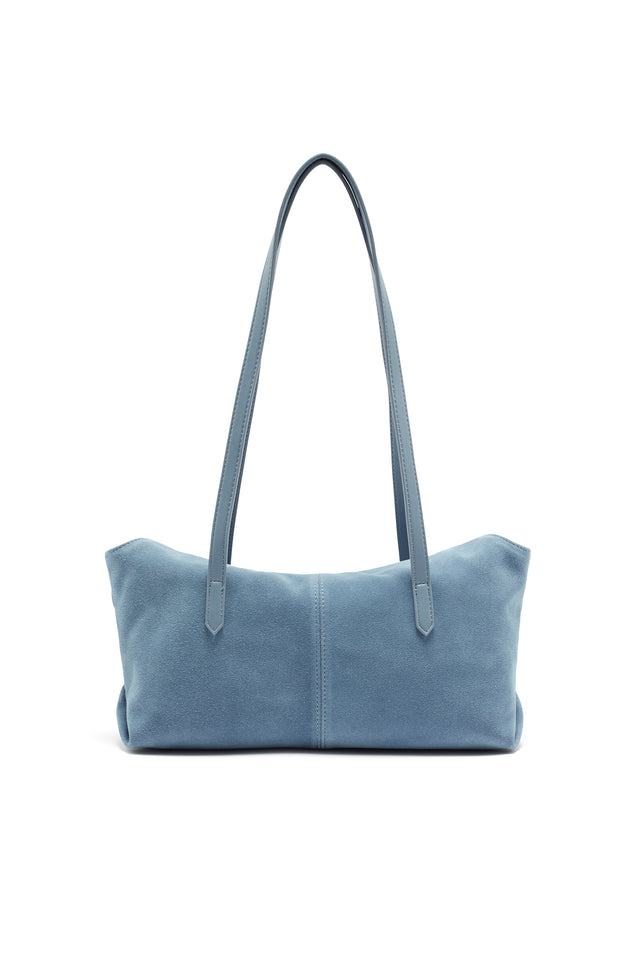 THE POPPY BLUE SUEDE BAG 