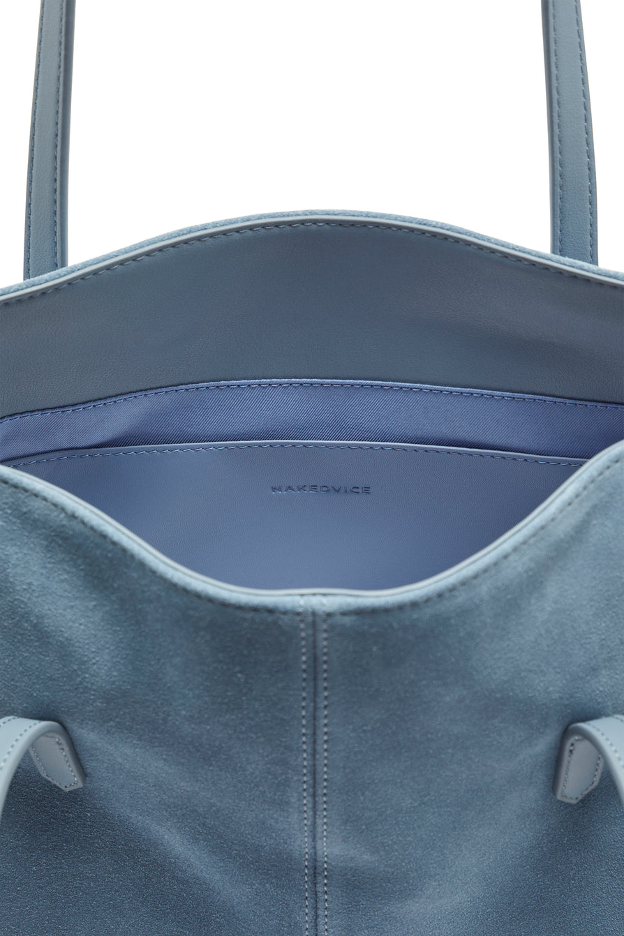 THE POPPY BLUE SUEDE BAG | ghost