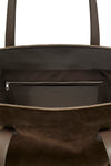 THE POPPY COFFEE SUEDE TOTE | GHOST