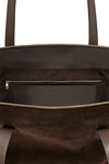 THE POPPY COFFEE SUEDE TOTE | GHOST