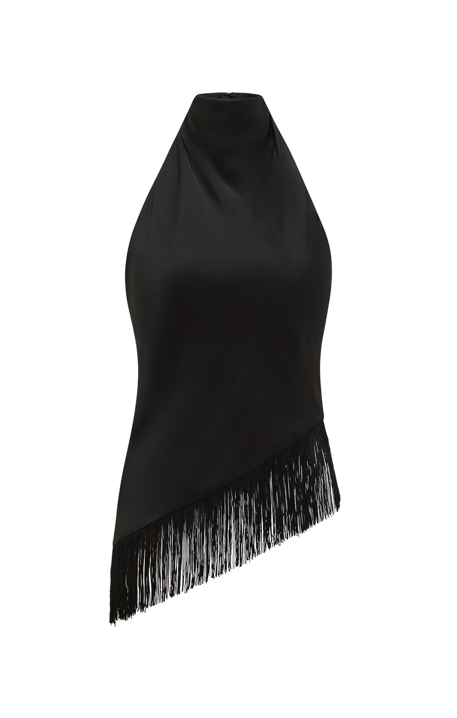 THE RIO BLACK FRINGE TOP | GHOST