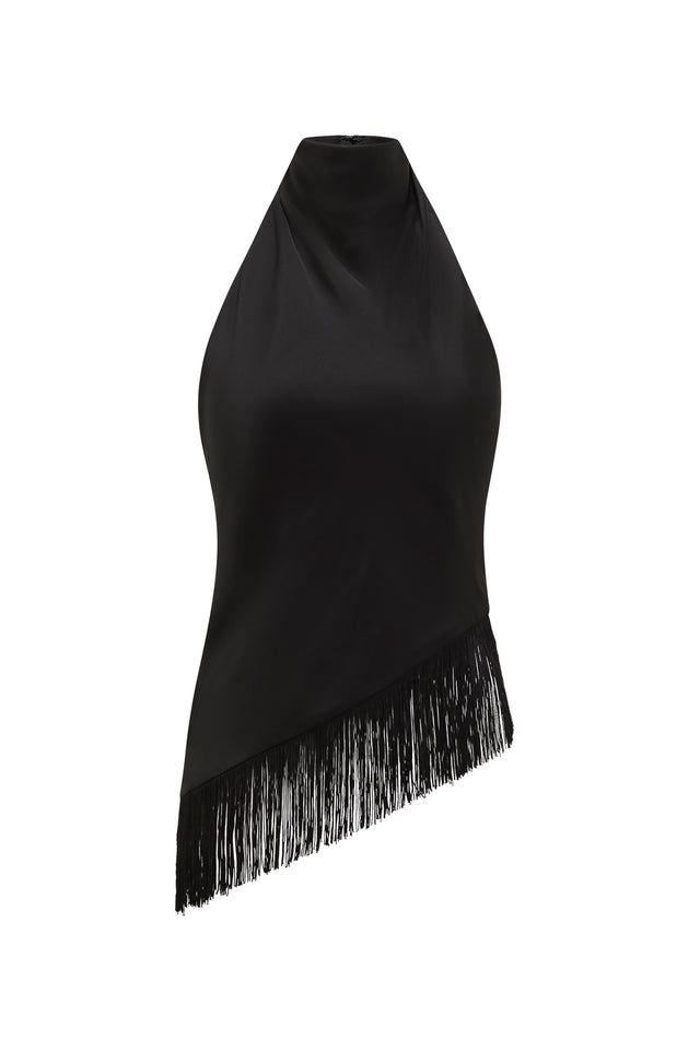THE RIO BLACK FRINGE TOP 