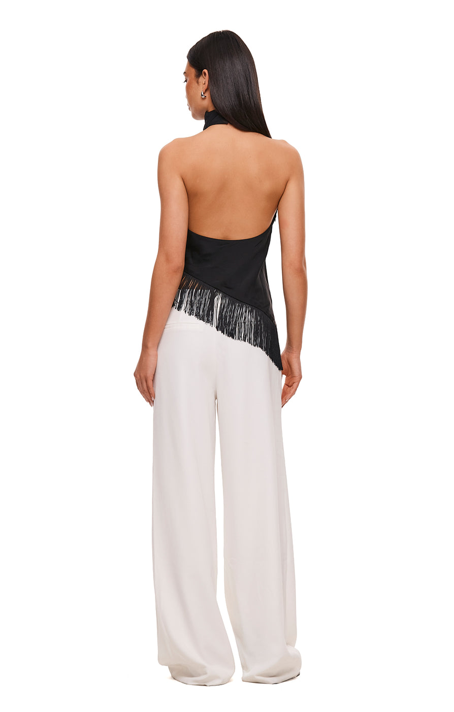 THE RIO BLACK FRINGE TOP | MODEL