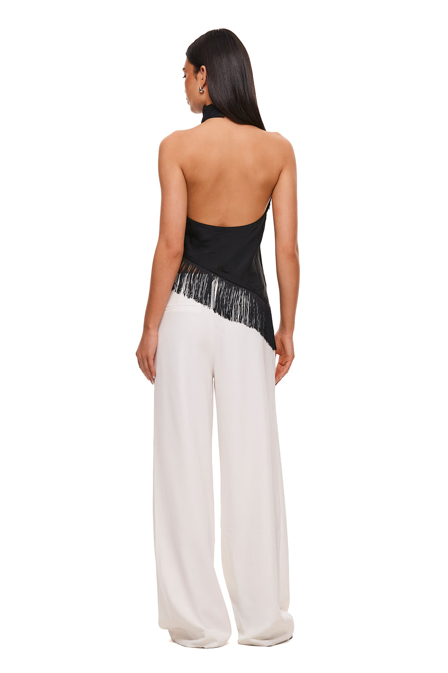 THE RIO BLACK FRINGE TOP | MODEL