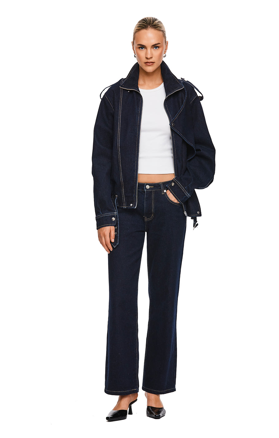 THE RORI RAW INDIGO JACKET | MODEL