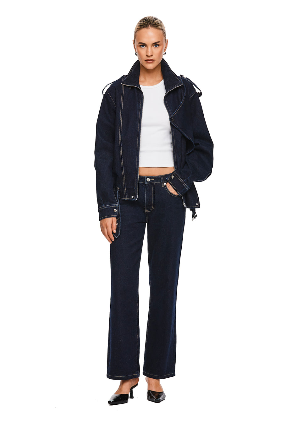 THE RORI RAW INDIGO JACKET | MODEL