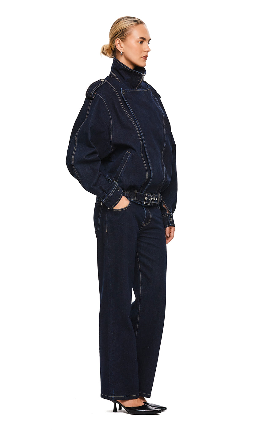 THE RORI RAW INDIGO JACKET | MODEL