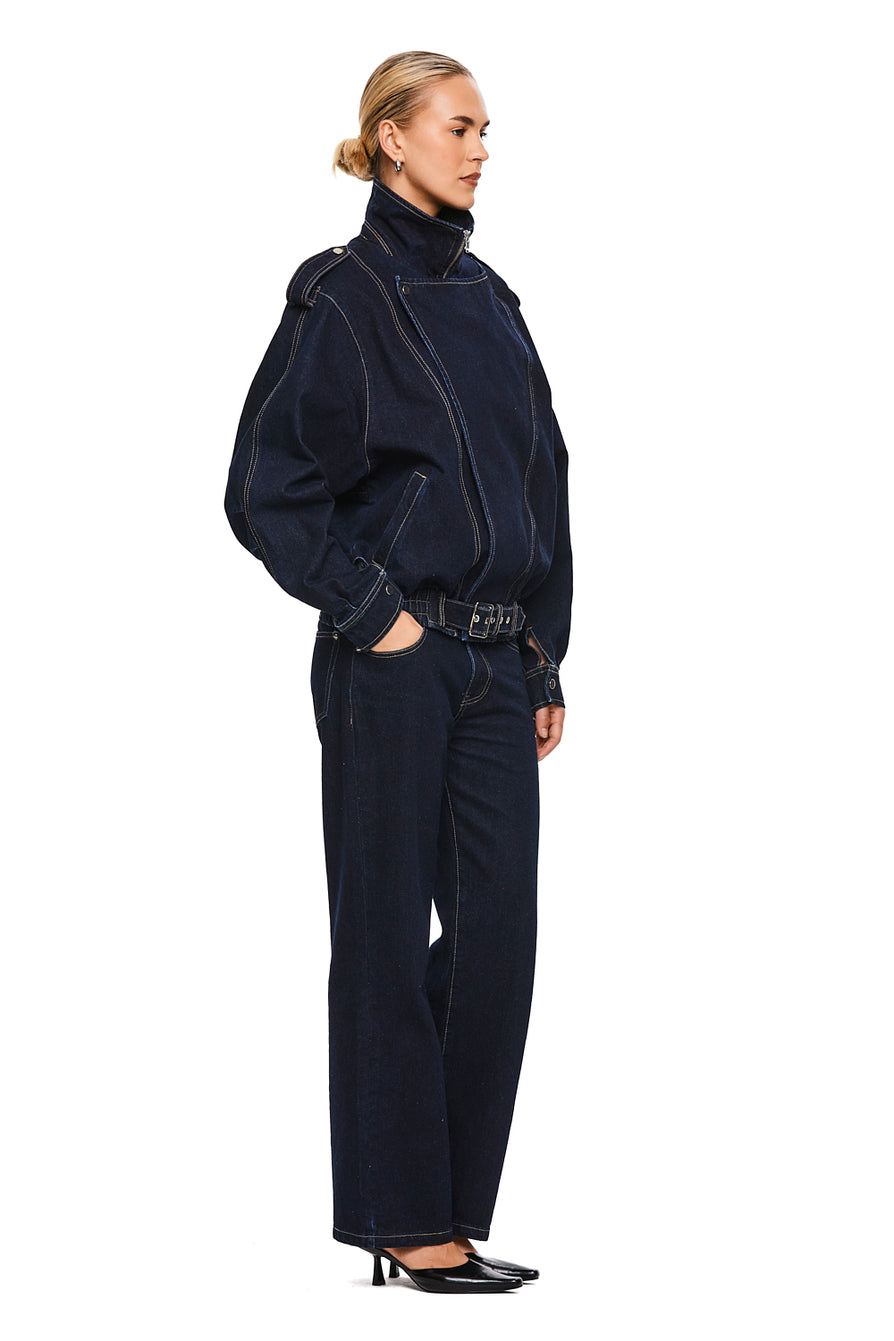 THE RORI RAW INDIGO JACKET | MODEL