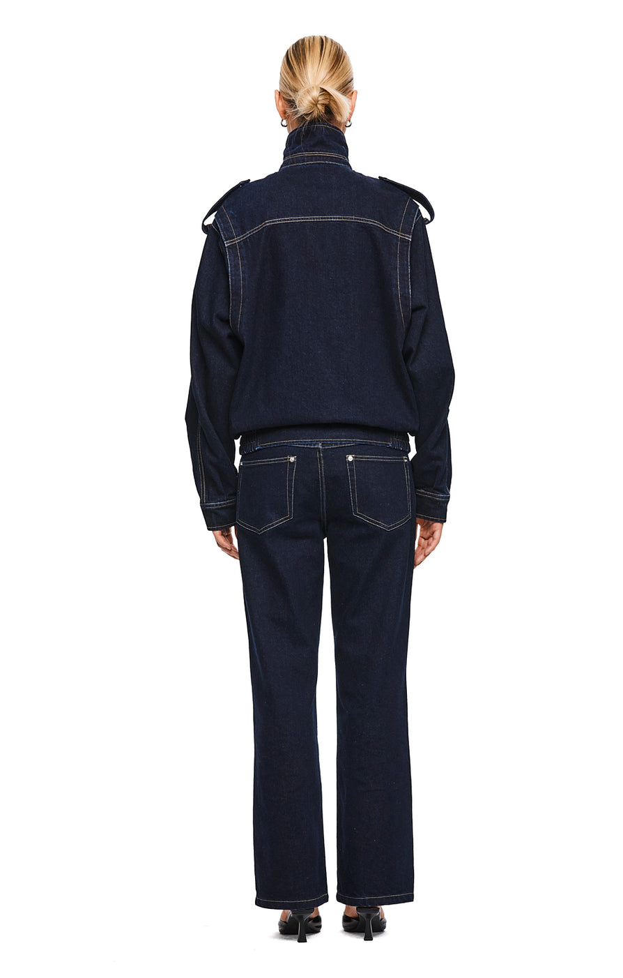 THE RORI RAW INDIGO JACKET | MODEL
