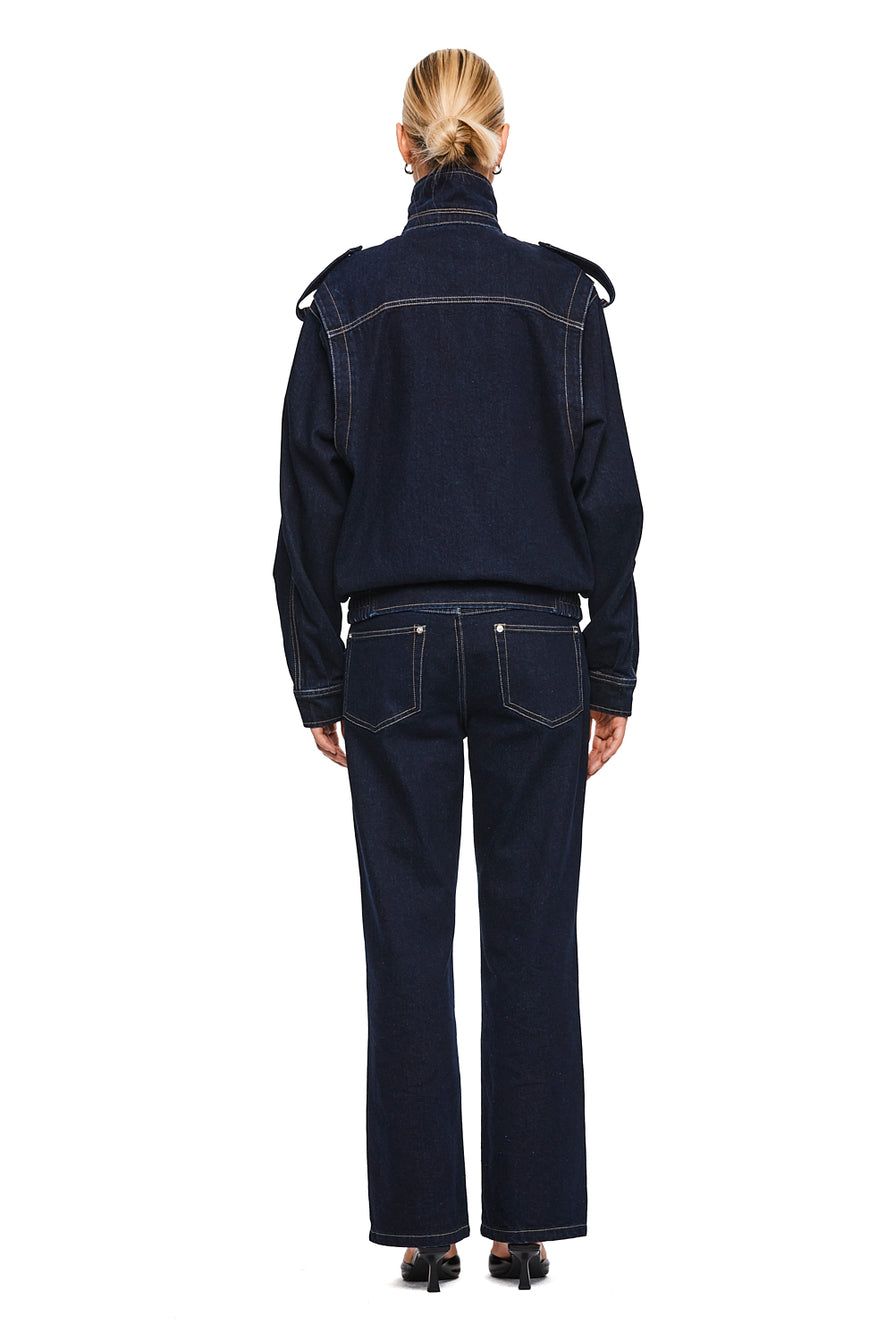 THE RORI RAW INDIGO JACKET | MODEL